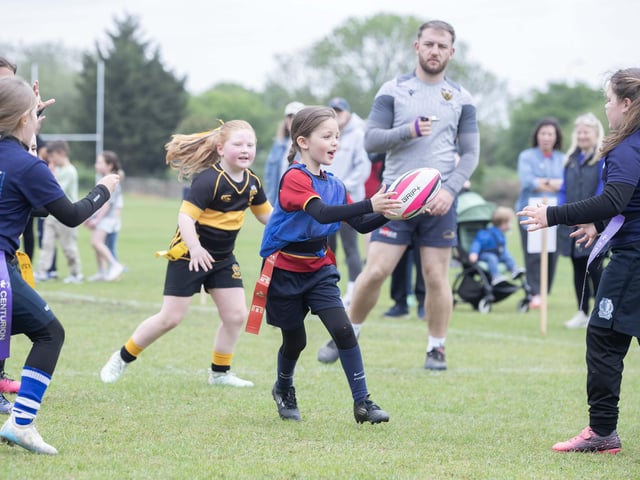 Under 7s girls rugby festival at Northampton Old Scouts on Sunday May 3