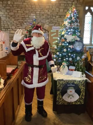 Santa comes to Piddington Christmas Tree Festival