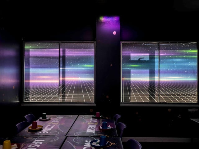 There is a new sensory room, car wash role play zone, two large ball pits with ball showers, and a sports court with astroturf on the top level.