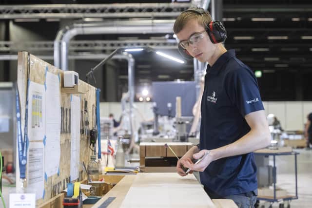 James has been praised for setting the benchmark for young people all over the world in cabinet making, demonstrating the skills that young people, employers and the economy need to succeed. Photo: Michael Zanghellini.