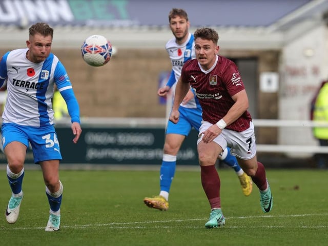 Good work to charge down Canavan's clearance and claim an unorthodox assist, and should have had another one when Hondermarck poked wide. But then his miss when one-on-one with Farman at the start of the second half proved a key moment as Barrow scored within minutes... 6