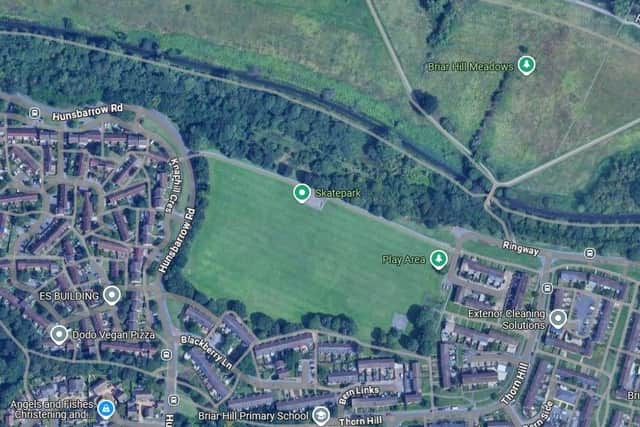 The incident happened on Briar Hill playing fields.
