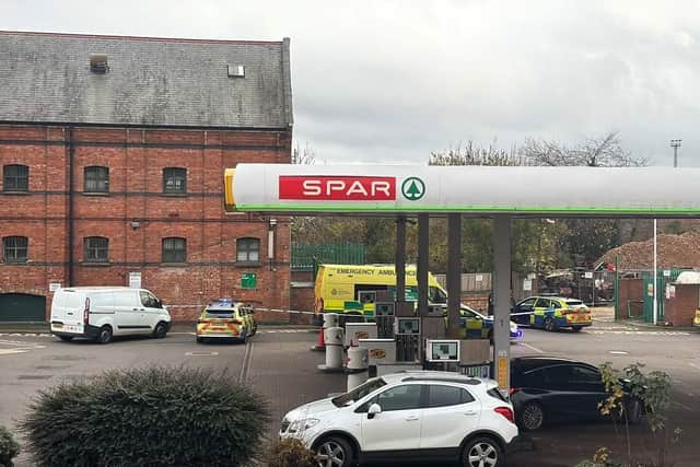 Police were called to the sudden death of a man near a petrol station in St James' Road.