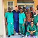 Robert Hicks MBE with his team in Ghana in November 2023.