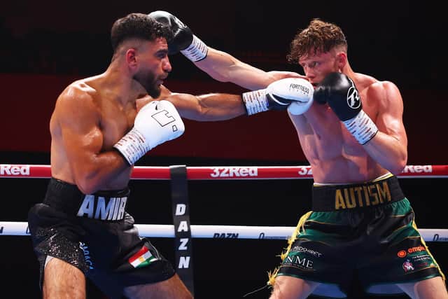 Carl Fail in action during his win over Amir Abubaker in Bournemouth