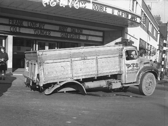 Lorry outside Savoy February 18, 1959