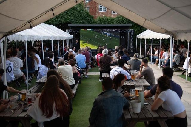 The town centre pub was a popular outside venue during recent international football tournaments, as it has plenty of space and benches for outside drinks.