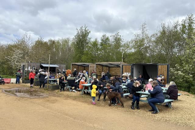 There certainly was not a shortage of places to sit for the many families and groups in attendance.