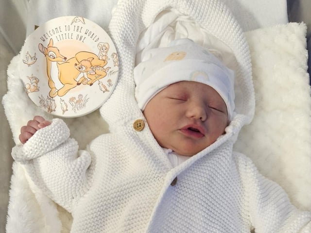 Natalie Rose born at 10.35pm on February 17 at Northampton General Hospital, weighing 7lbs 2oz.