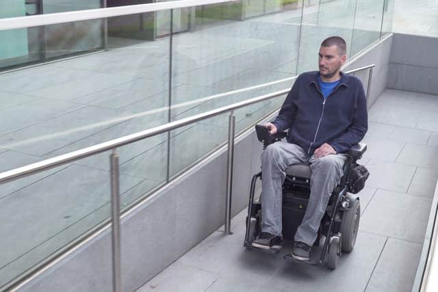 Powered wheelchair user
