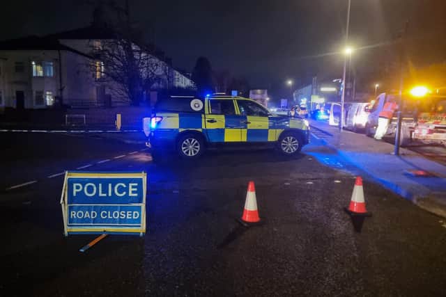Pictures from the scene last night at about 10.30pm. Credit: Logan MacLeod