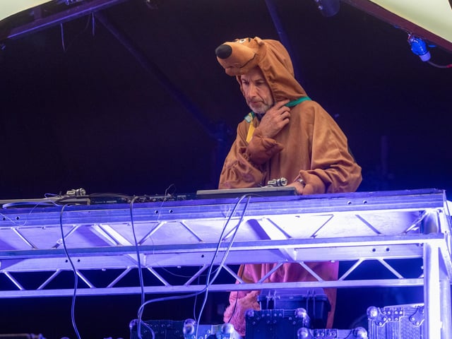 DJ Format on stage at the Shambala Festival on Saturday, August 23, 2025. Photo by David Jackson.