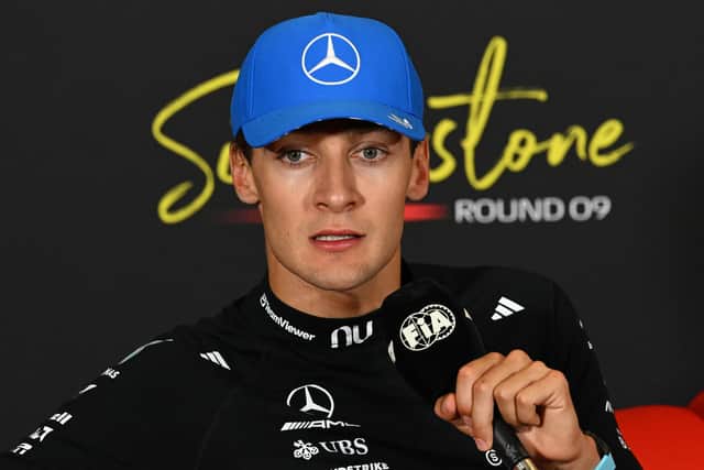 George Russell was displeased with his performance at the British Grand Prix, despite finishing second. (Photo by Mark Sutton/Getty Images)