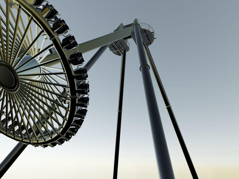 New for 2026: an artist's impression of the gyro swing planned at Blackpool Pleasure Beach Resort