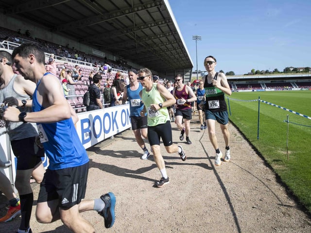 Hundreds of runners took part in the race on Sunday June 25, which started and finished at Sixfields stadium.