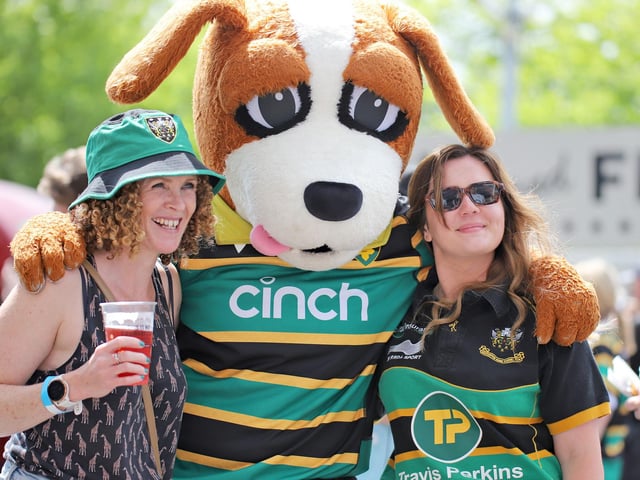 Saints fans at Twickenham on Saturday June 20
