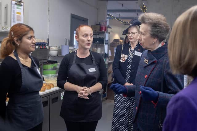Her Royal Highness The Princess Royal, Princess Anne, visited The Good Loaf Bakery to commend their remarkable work in supporting vulnerable women to break the cycle of offending, unemployment and poverty. Photo: Kirsty Edmonds.