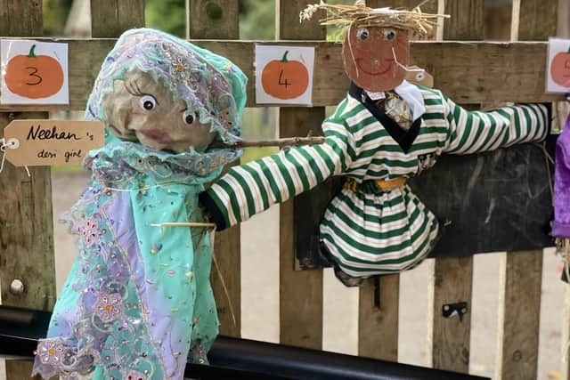 The Scarecrows came in many different designs, including a Saints player, Desi Girl and Skeleton. 