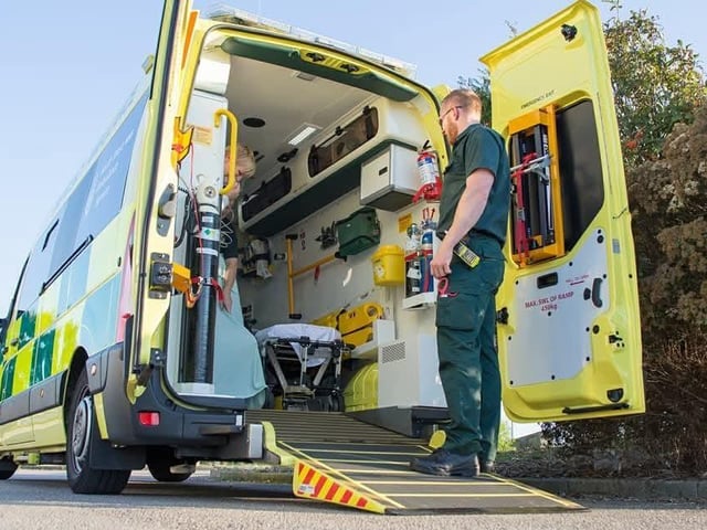 Back of ambulance