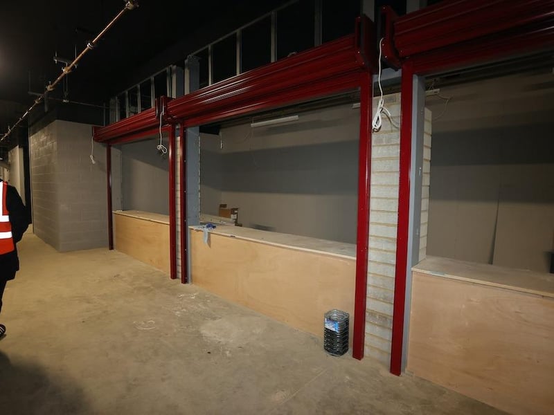 Kiosks in the East Stand