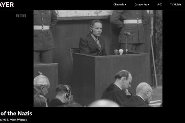 Rudolf Hoss sat in the dock at the Nuremberg Trials