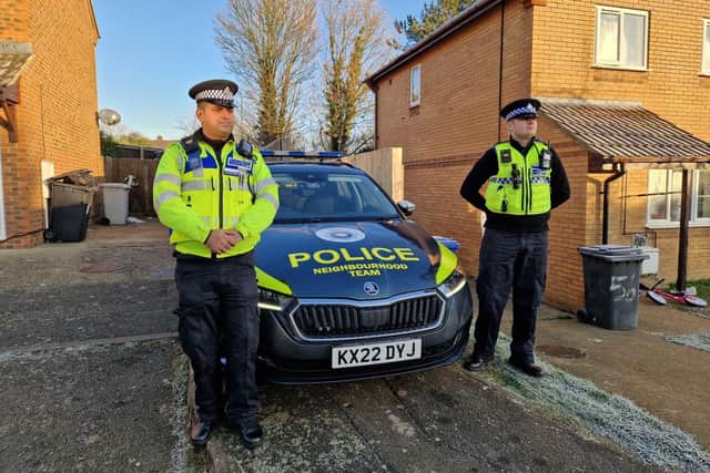 Police in Spring Rise, Kettering, guarding the entrance to Spring Rise Park after an assault on Friday, January 10/National World