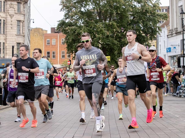 Hundreds of runners took part in the half marathon around the town on Sunday September 14.