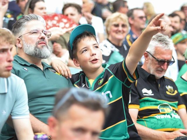 Saints fans at Twickenham on Saturday June 20