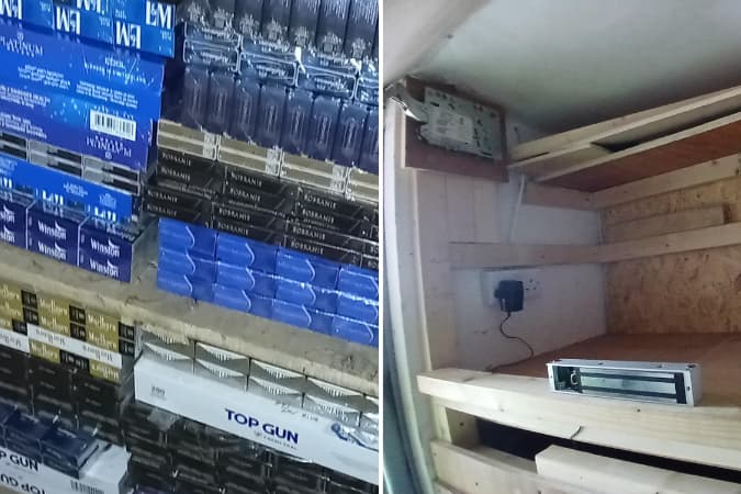 Mehr als 600 Packungen illegaler Zigaretten und zwei Dutzend ...