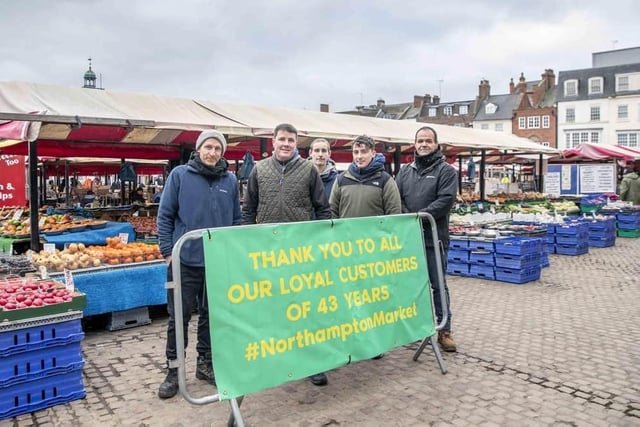 The Northampton market traders completed their final day of trading on January 30, before their temporary move to the Commercial Street car park for two years while regeneration works are ongoing. The fruit and vegetable stall thanked their customers for the support over the 43 years they were located on the market.
