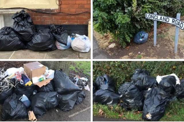 Four people have been ordered to pay a total of £5,681 for dumping rubbish at St Paul’s Road, Longland Road, near the Racecourse and Crestwood Road.