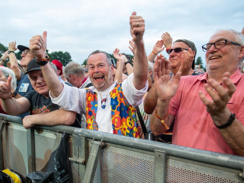 Crowds watching acts on the opening day of Cropredy Convention 2023. Photo by David Jackson.