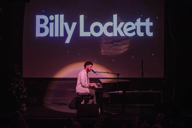 Billy Lockett on stage at The Picturedrome, Northampton, December 19, 2022. Photo by David Jackson.