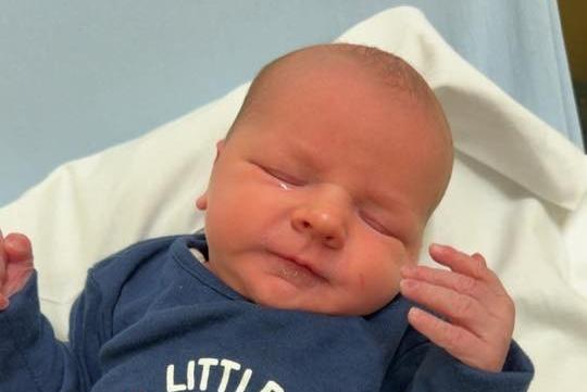 Reuben born at 5.53pm on February 15 at Northampton General Hospital, weighing 7lbs 13oz.