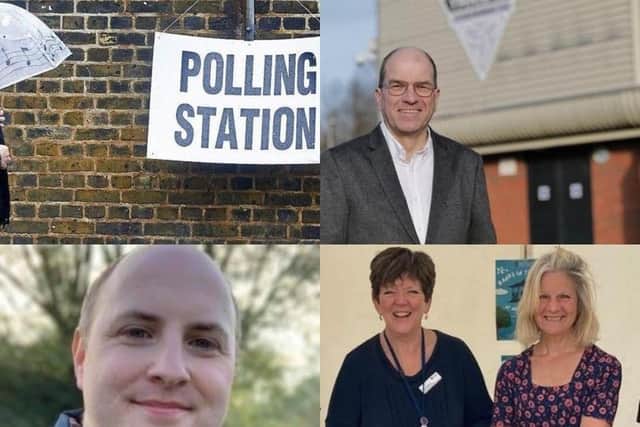 Top right: Carl Squires.
Bottom left: Daniel Soan.
Bottom right: Clare Robertson-Marriott (right) and Cllr Jane Birch (left).