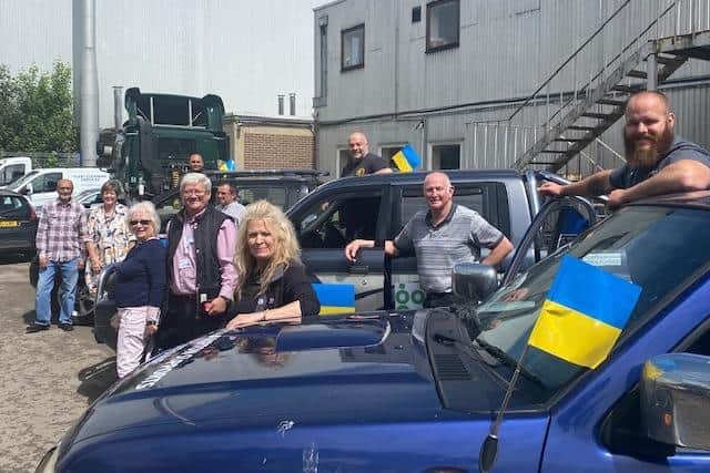 The convoy before it set off for Ukraine