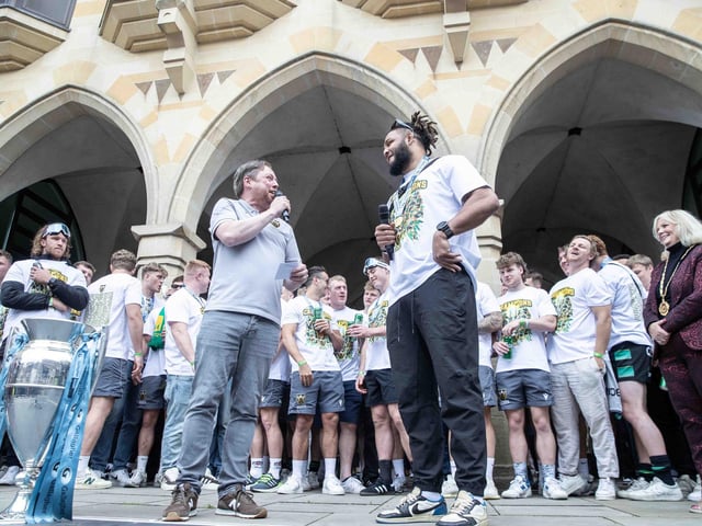 Saints players, coaches and staff celebrated with fans in Northampton town centre on Sunday (June 9) after winning the Gallagher Premiership title at Twickenham on Saturday (June 8).