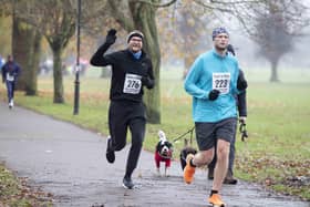 Woolly hats and gloves were needed for a chilly charity run at the Racecourse on Sunday December 3.