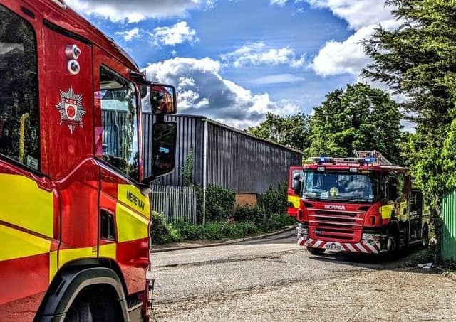 Fire crews were called to Brixworth. Photo: @nickg0804