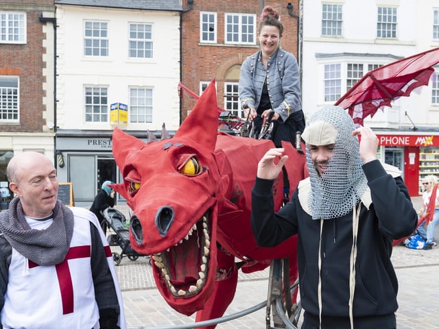 Northampton Town Council hosted a free St George's Day event on the Market Square on April 26, which included many family-friendly, fun activities.