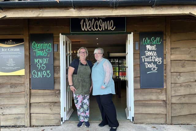 A warm welcome awaits from farm shop and cafe managers Donna and Melanie and team
