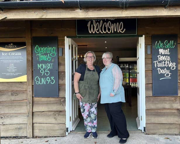 A warm welcome awaits from farm shop and cafe managers Donna and Melanie and team