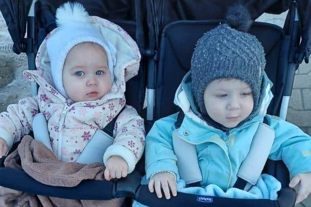 Kamilka Gil, who needs the £2 million life-saving treatment, and her twin brother.