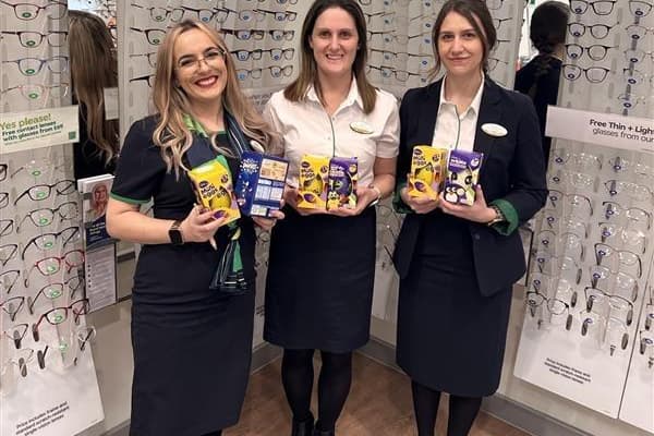 Community Opticians Opticians donates Easter eggs to community foodbank