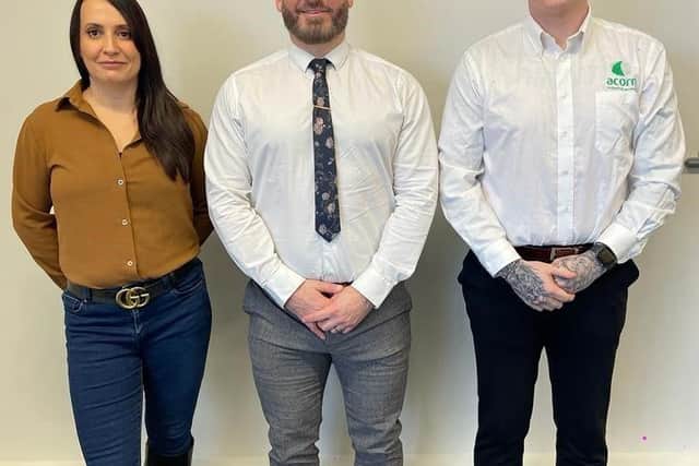 Sian Stone, Sam Savage and Dan Crask from Acorn Analytical Services