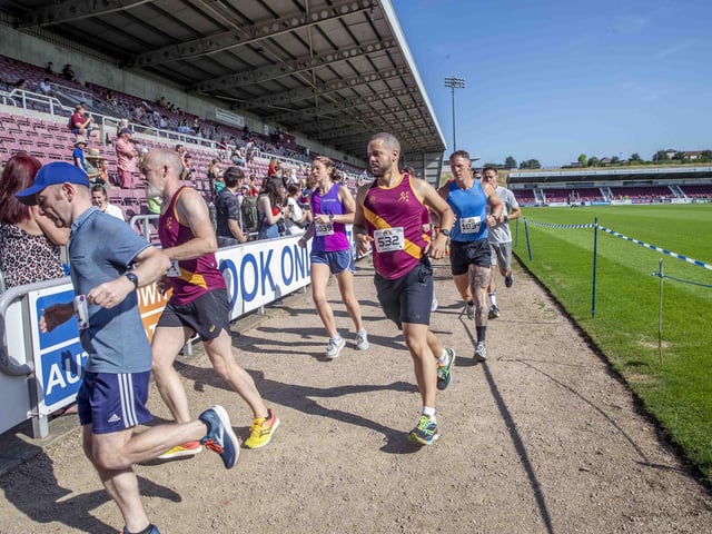 Hundreds of runners took part in the race on Sunday June 25, which started and finished at Sixfields stadium.