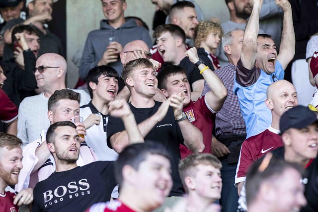 The Cobblers fans enjoyed the first half-hour as their team raced into a 3-0 lead...
