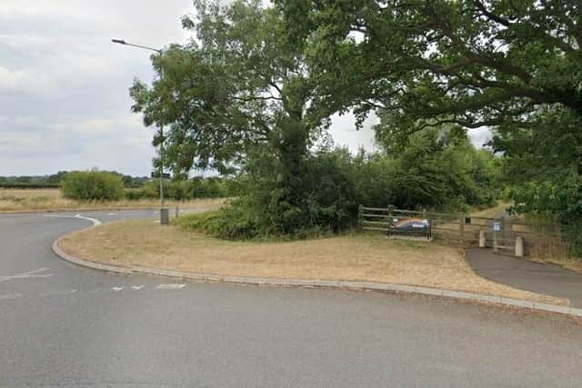 The incident happened along the cycle path which runs parallel with New Sandy Lane