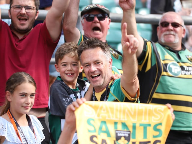 Saints fans at Twickenham on Saturday June 20
