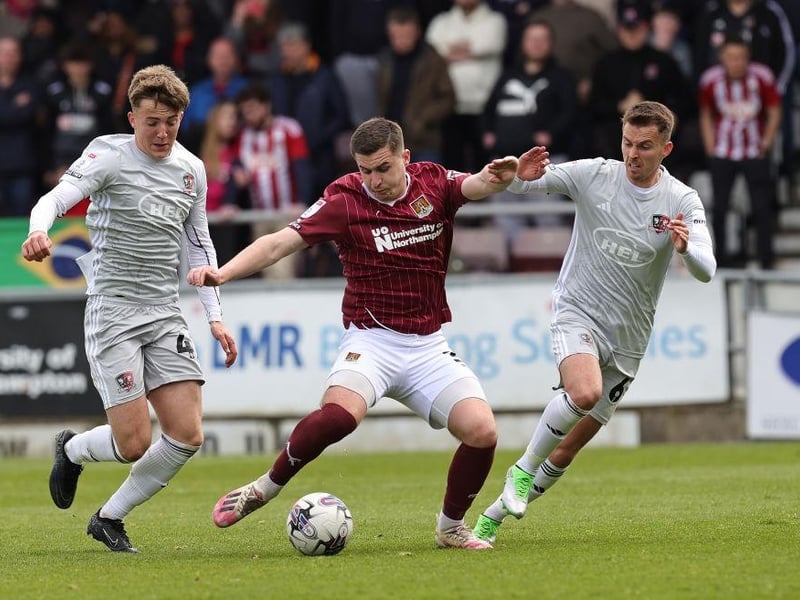 Formed a big part of Town's attack in the first half, setting up Bowie for a good chance and firing in two or three other dangerous crosses. Had less space to run into when Exeter dropped off with 10 men... 6.5